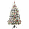 Kunstig juletre Grønn og hvit 240 cm PVC og metall