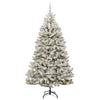 Kunstig juletre Grønn og hvit 240 cm PVC og metall