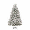 Kunstig juletre Grønn og hvit 240 cm PVC og metall