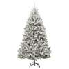 Kunstig juletre Grønn og hvit 240 cm PVC og metall
