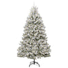 Kunstig juletre Grønn og hvit 240 cm PVC og metall