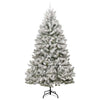 Kunstig juletre Grønn og hvit 240 cm PVC og metall