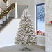 Kunstig juletre med 300 LED Grønn og hvit 240 cm PVC og metall