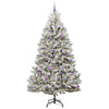 Kunstig juletre Grønn og hvit 240 cm PVC og metall