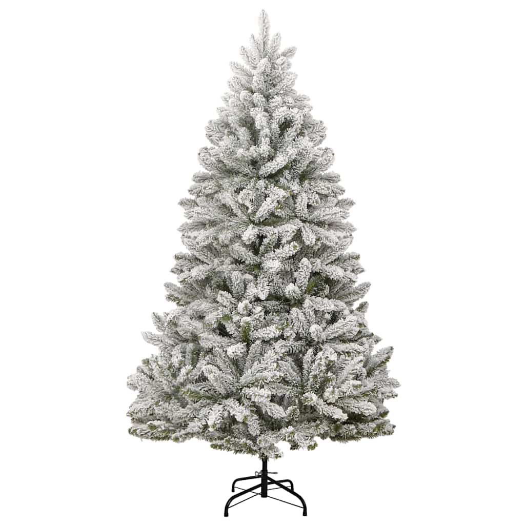 Kunstig juletre Grønn og hvit 240 cm PVC og metall