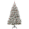 Kunstig juletre Grønn og hvit 270 cm PVC og metall