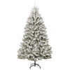 Kunstig juletre Grønn og hvit 270 cm PVC og metall