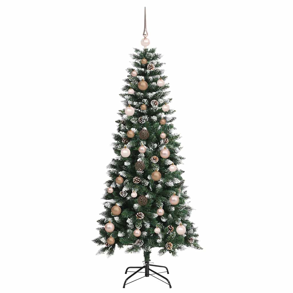 Kunstig juletre med 150 LED grønn 150 cm PVC og plast og stål