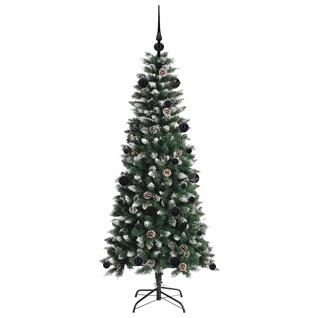 Kunstig juletre med 150 LED grønn 150 cm PVC og plast og stål
