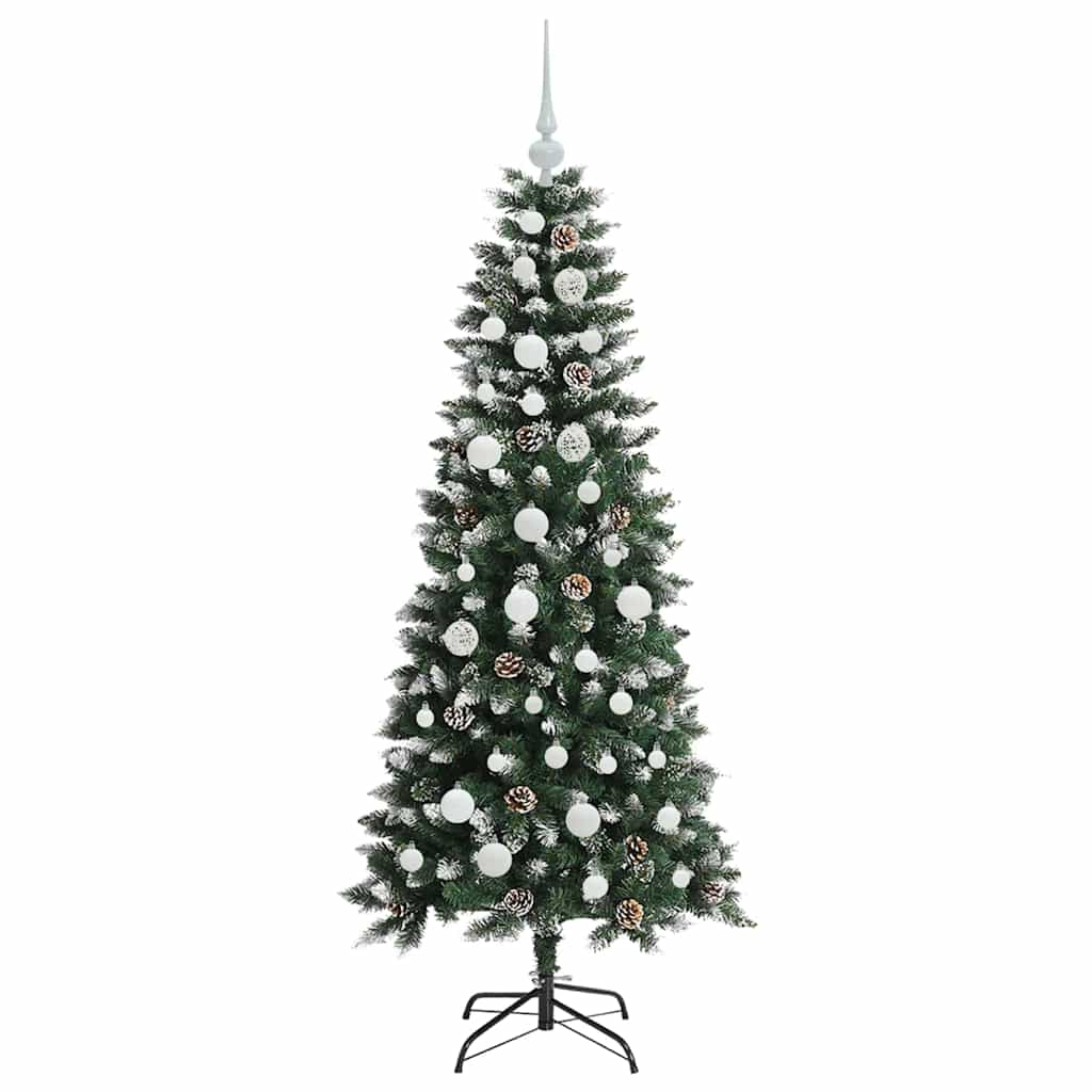 Kunstig juletre med 150 LED grønn 150 cm PVC og plast og stål