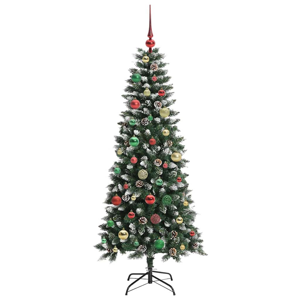 Kunstig juletre med 150 LED grønn 150 cm PVC og plast og stål