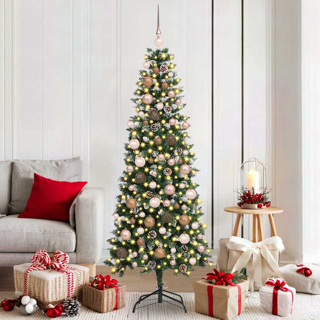 Kunstig juletre grønn 76 x 76 x 180 cm PVC og plast og stål