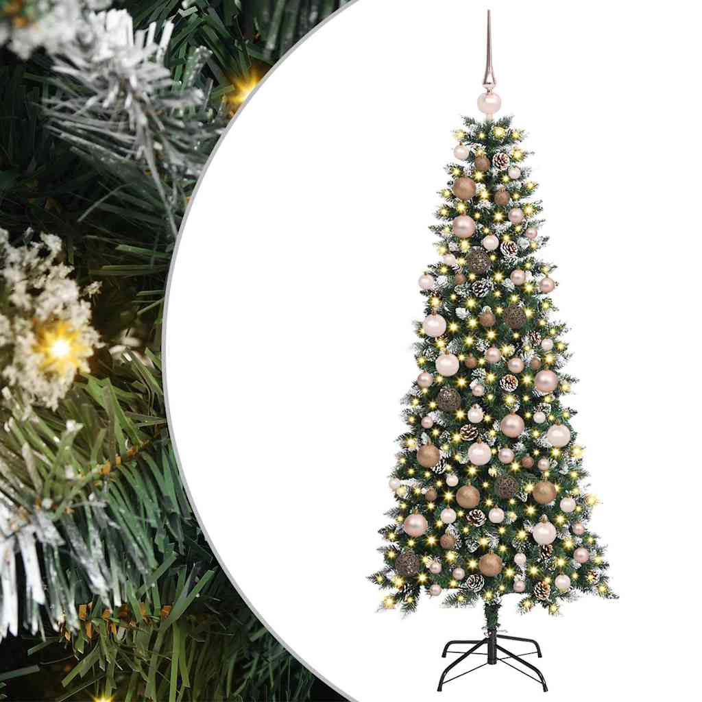 Kunstig juletre grønn 76 x 76 x 180 cm PVC og plast og stål