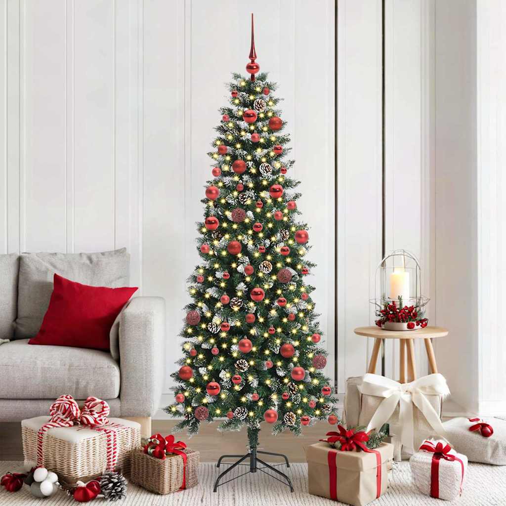 Kunstig juletre grønn 76 x 76 x 180 cm PVC og plast og stål