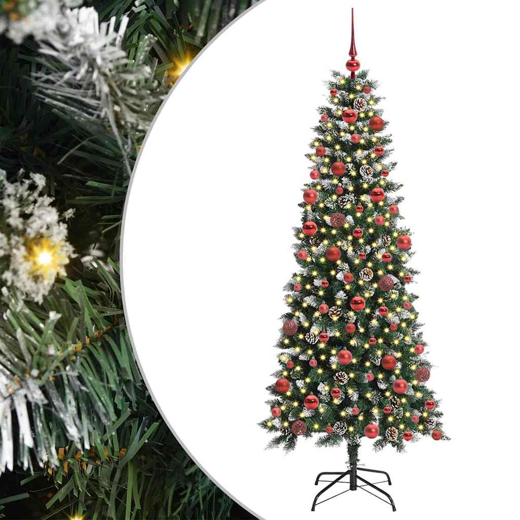 Kunstig juletre grønn 76 x 76 x 180 cm PVC og plast og stål