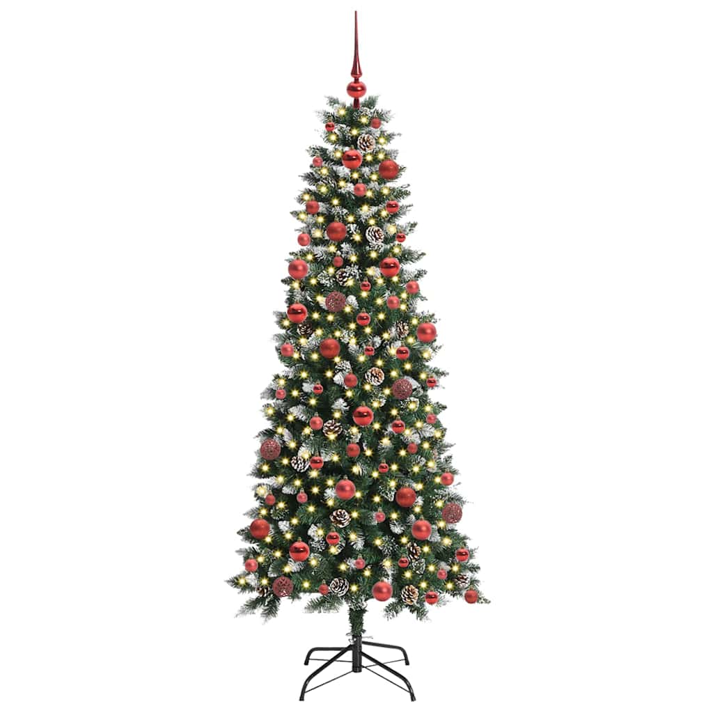 Kunstig juletre grønn 76 x 76 x 180 cm PVC og plast og stål
