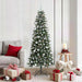Kunstig juletre med 300 LED grønn 180 cm PVC og plast og stål