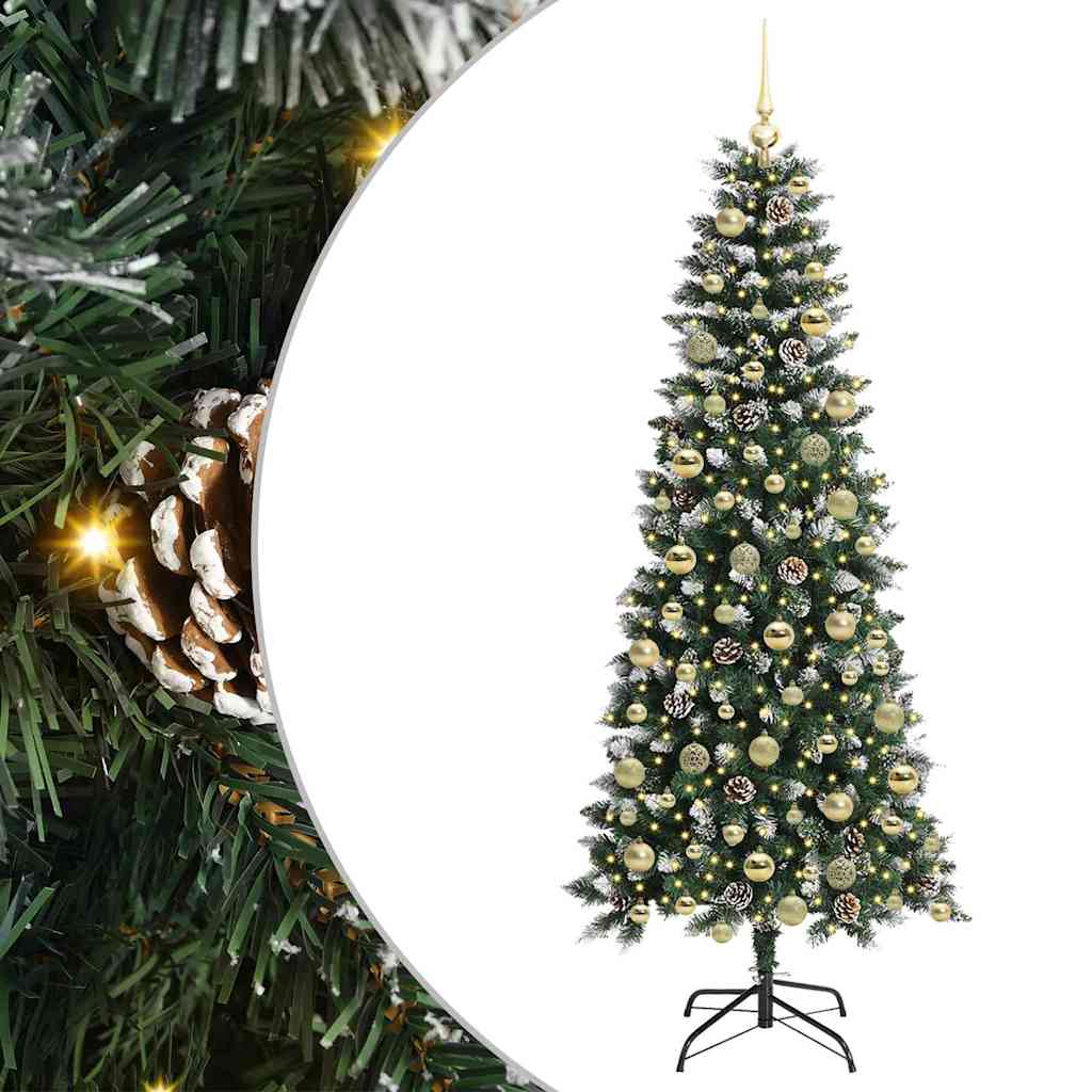 Kunstig juletre grønn 76 x 76 x 180 cm PVC og plast og stål