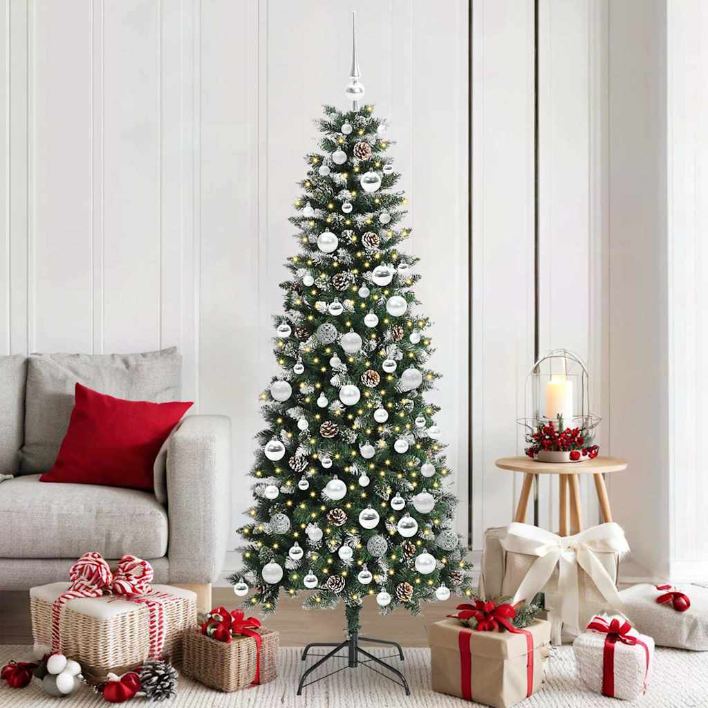 Kunstig juletre grønn 76 x 76 x 180 cm PVC og plast og stål