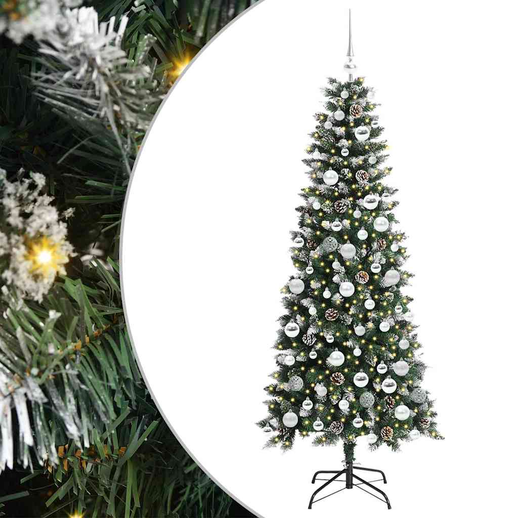 Kunstig juletre grønn 76 x 76 x 180 cm PVC og plast og stål