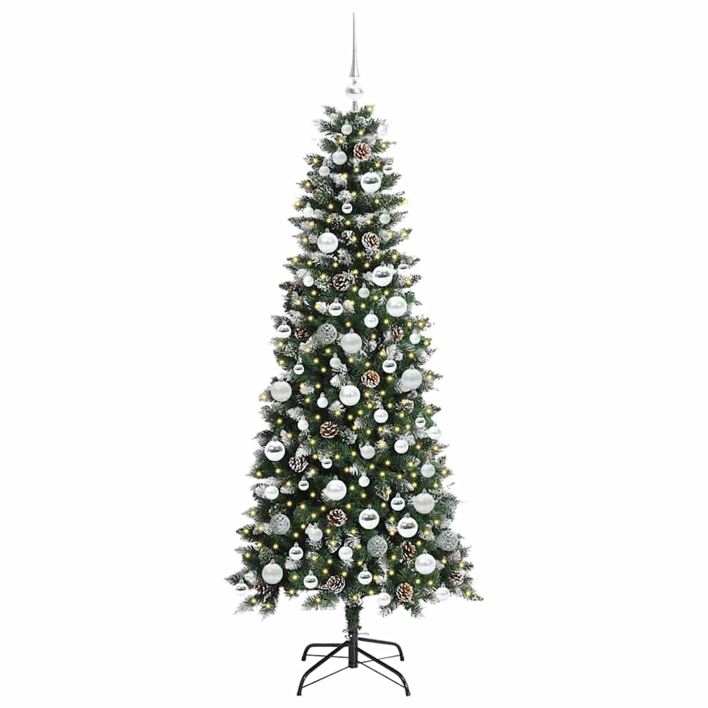 Kunstig juletre grønn 76 x 76 x 180 cm PVC og plast og stål