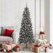 Kunstig juletre med 300 LED grønn 180 cm PVC og plast og stål