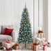 Kunstig juletre med 300 LED grønn 180 cm PVC og plast og stål