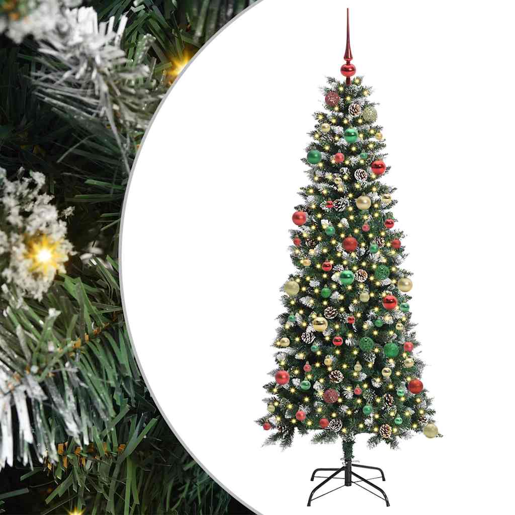 Kunstig juletre grønn 76 x 76 x 180 cm PVC og plast og stål
