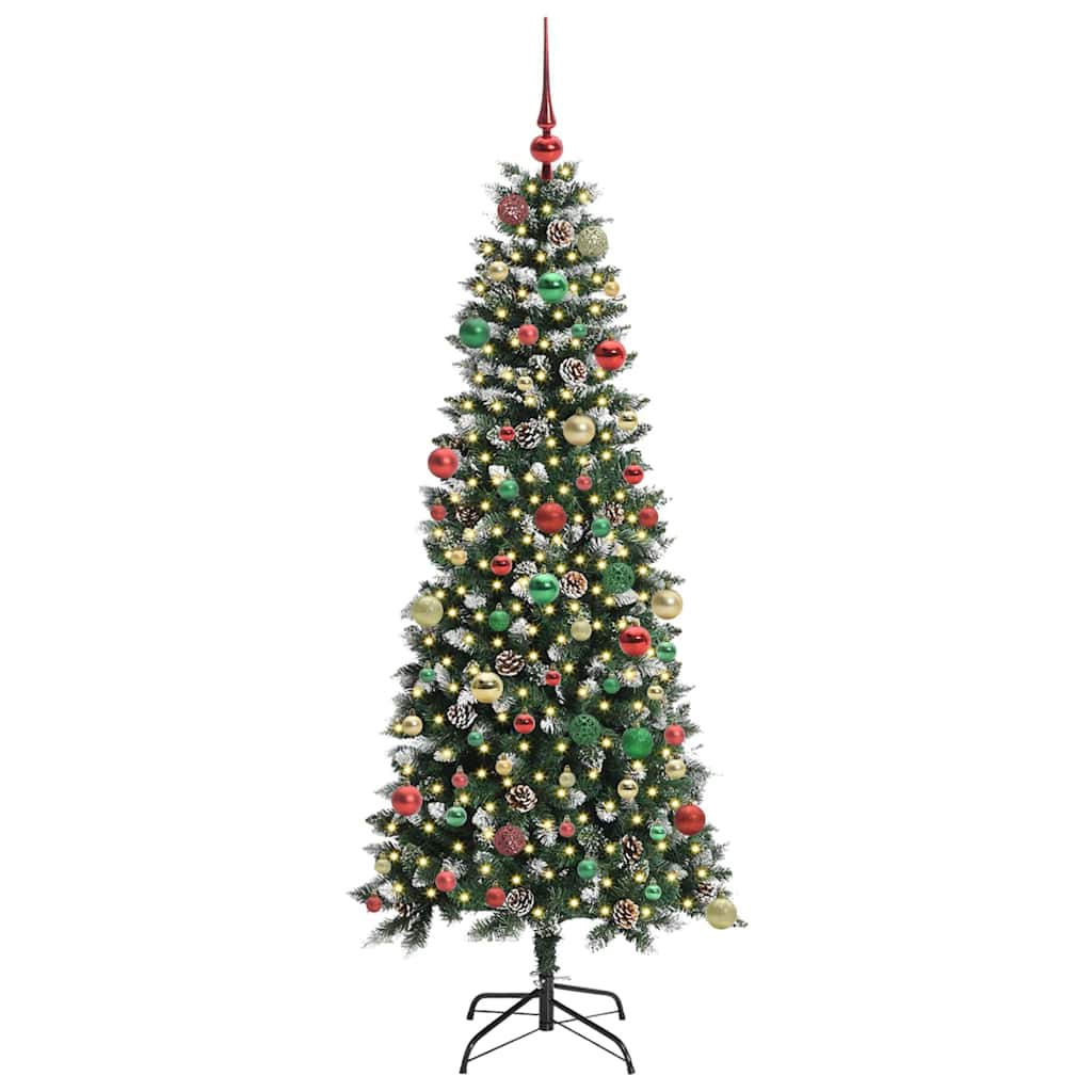 Kunstig juletre grønn 76 x 76 x 180 cm PVC og plast og stål