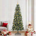 Kunstig juletre med 300 LED grønn 210 cm PVC og plast og stål