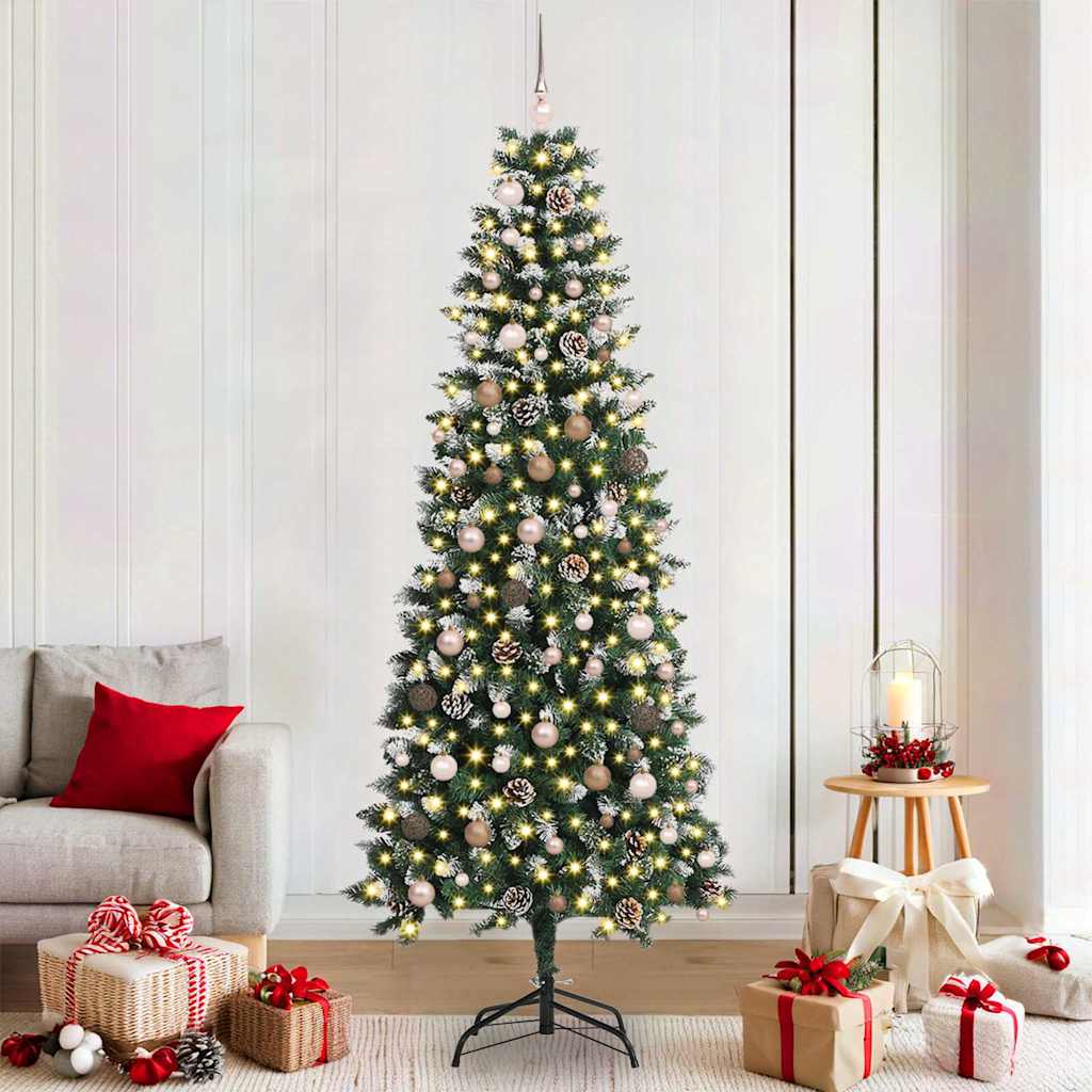 Kunstig juletre grønn 86 x 86 x 210 cm PVC og plast og stål