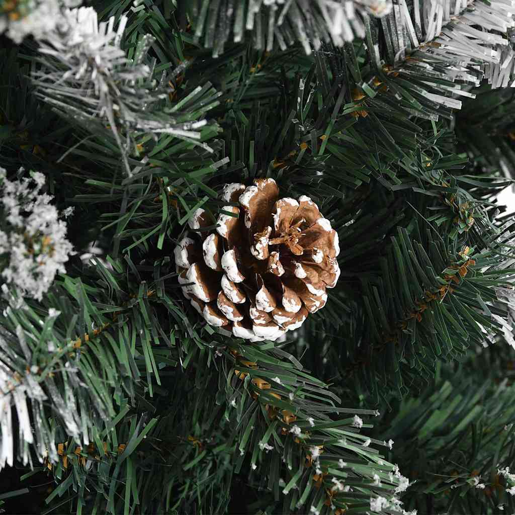 Kunstig juletre med 300 LED grønn 210 cm PVC og plast og stål
