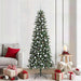 Kunstig juletre med 300 LED grønn 210 cm PVC og plast og stål