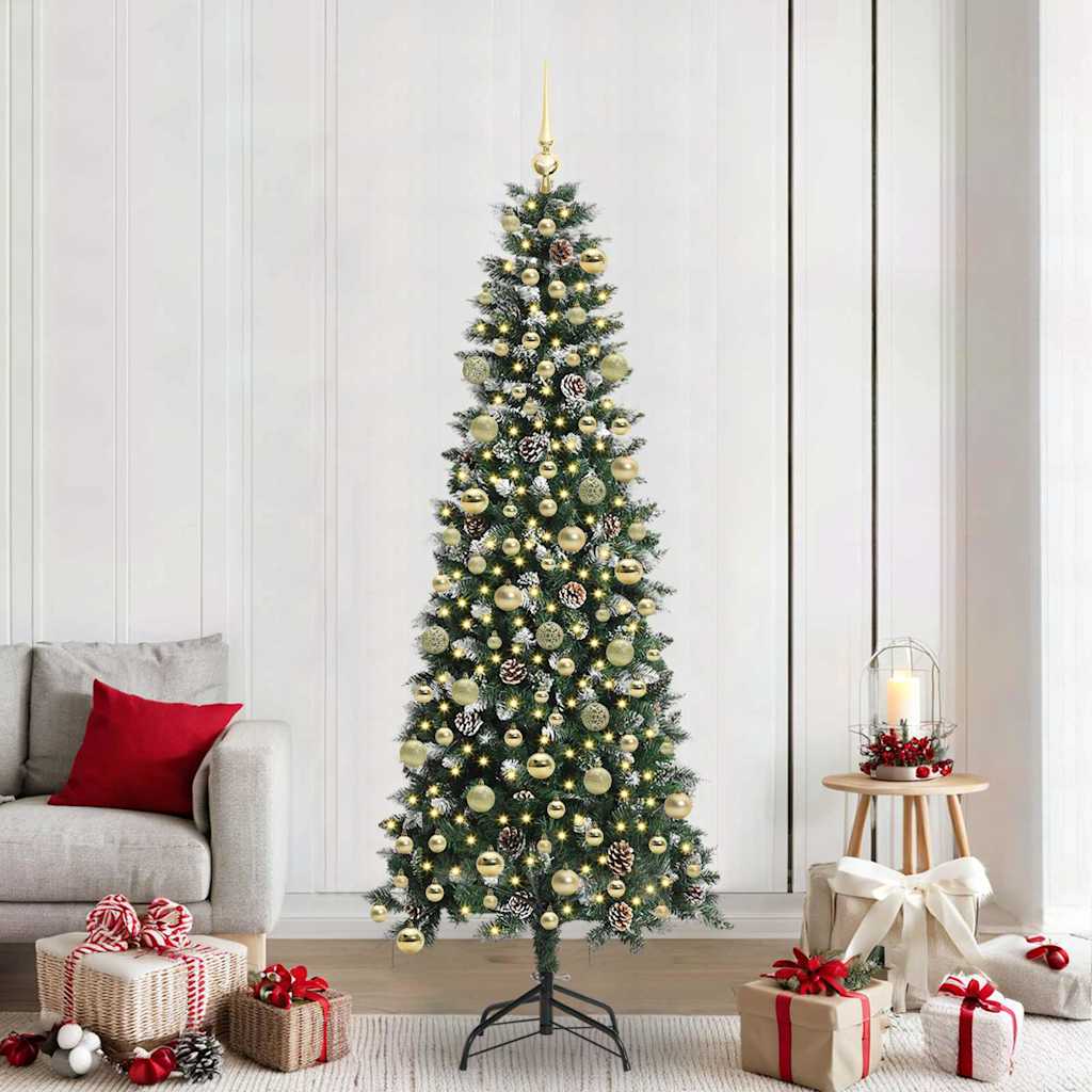 Kunstig juletre grønn 86 x 86 x 210 cm PVC og plast og stål