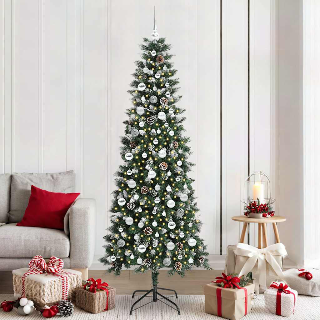 Kunstig juletre grønn 86 x 86 x 210 cm PVC og plast og stål