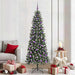 Kunstig juletre med 300 LED grønn 210 cm PVC og plast og stål