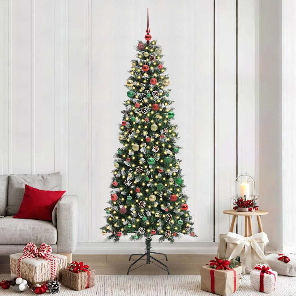 Kunstig juletre grønn 86 x 86 x 210 cm PVC og plast og stål