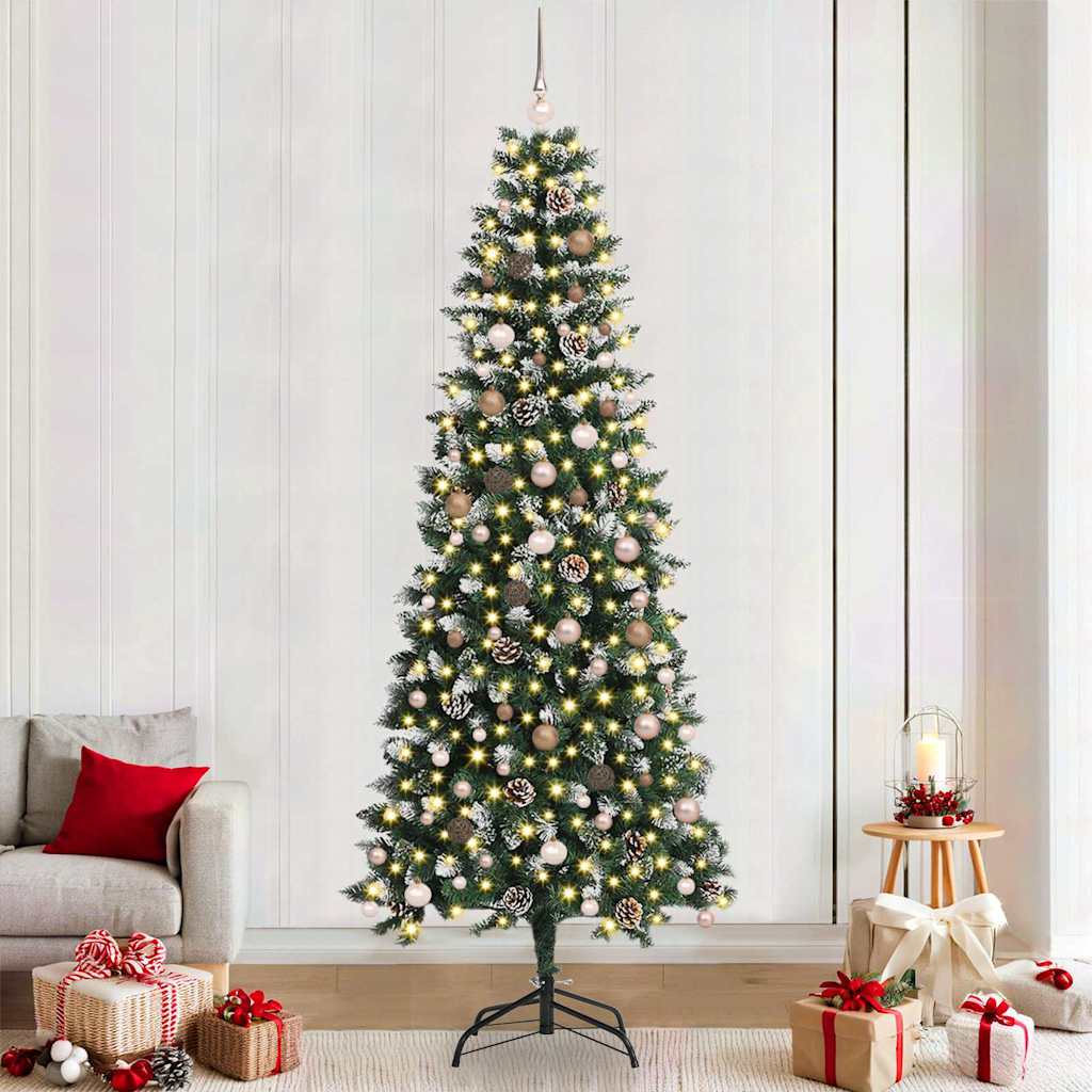 Kunstig juletre grønn 96 x 96 x 240 cm PVC og plast og stål