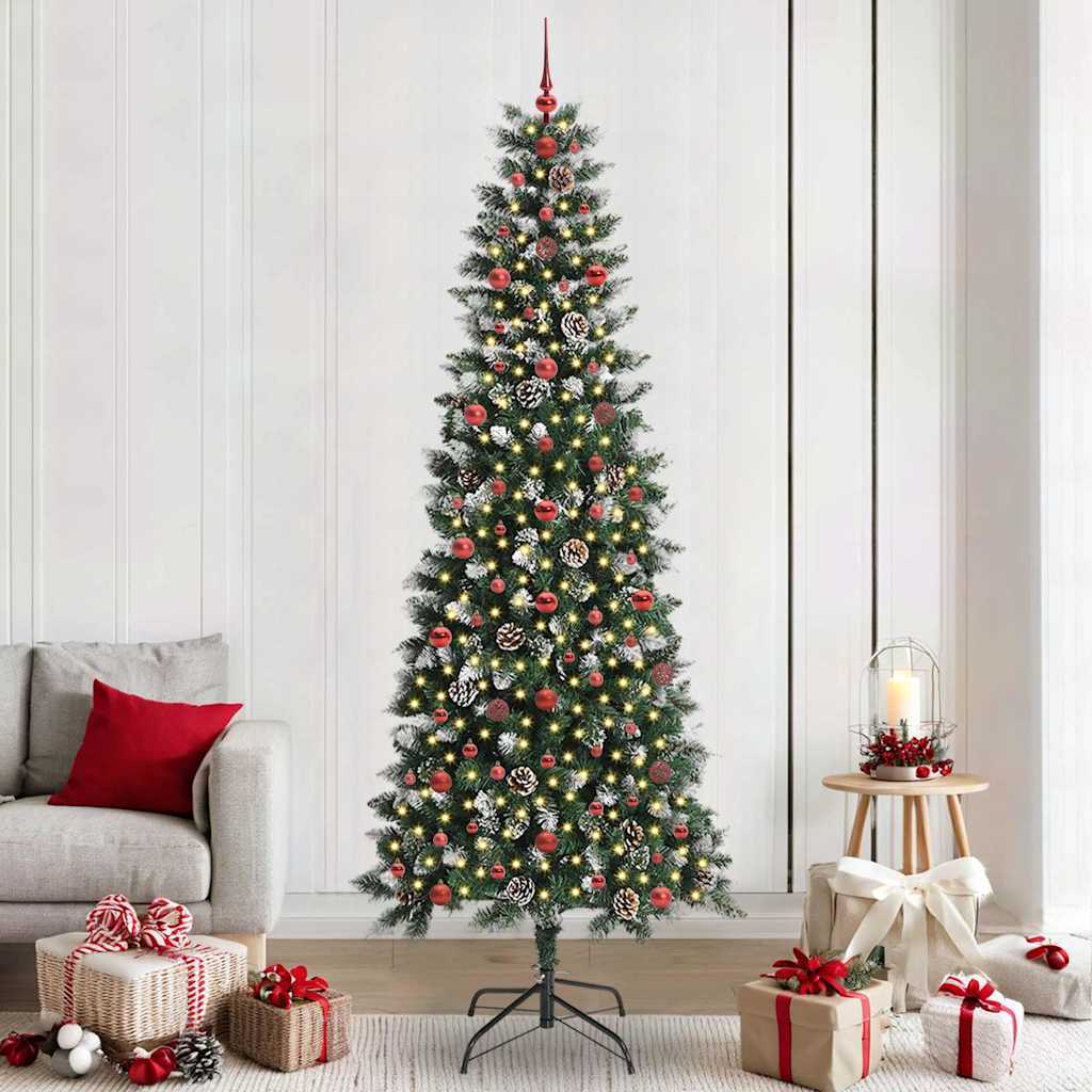 Kunstig juletre grønn 96 x 96 x 240 cm PVC og plast og stål