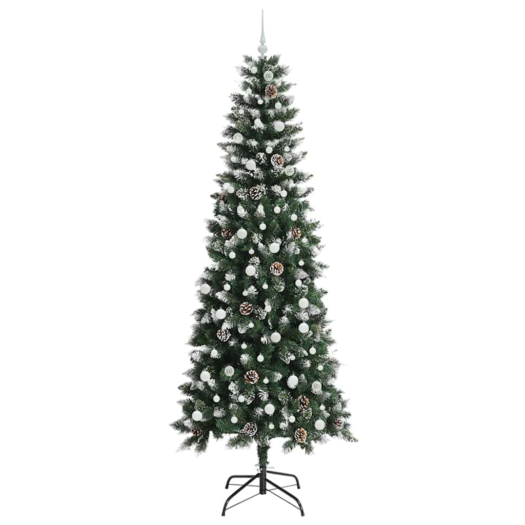 Kunstig juletre med 300 LED grønn 240 cm PVC og plast og stål