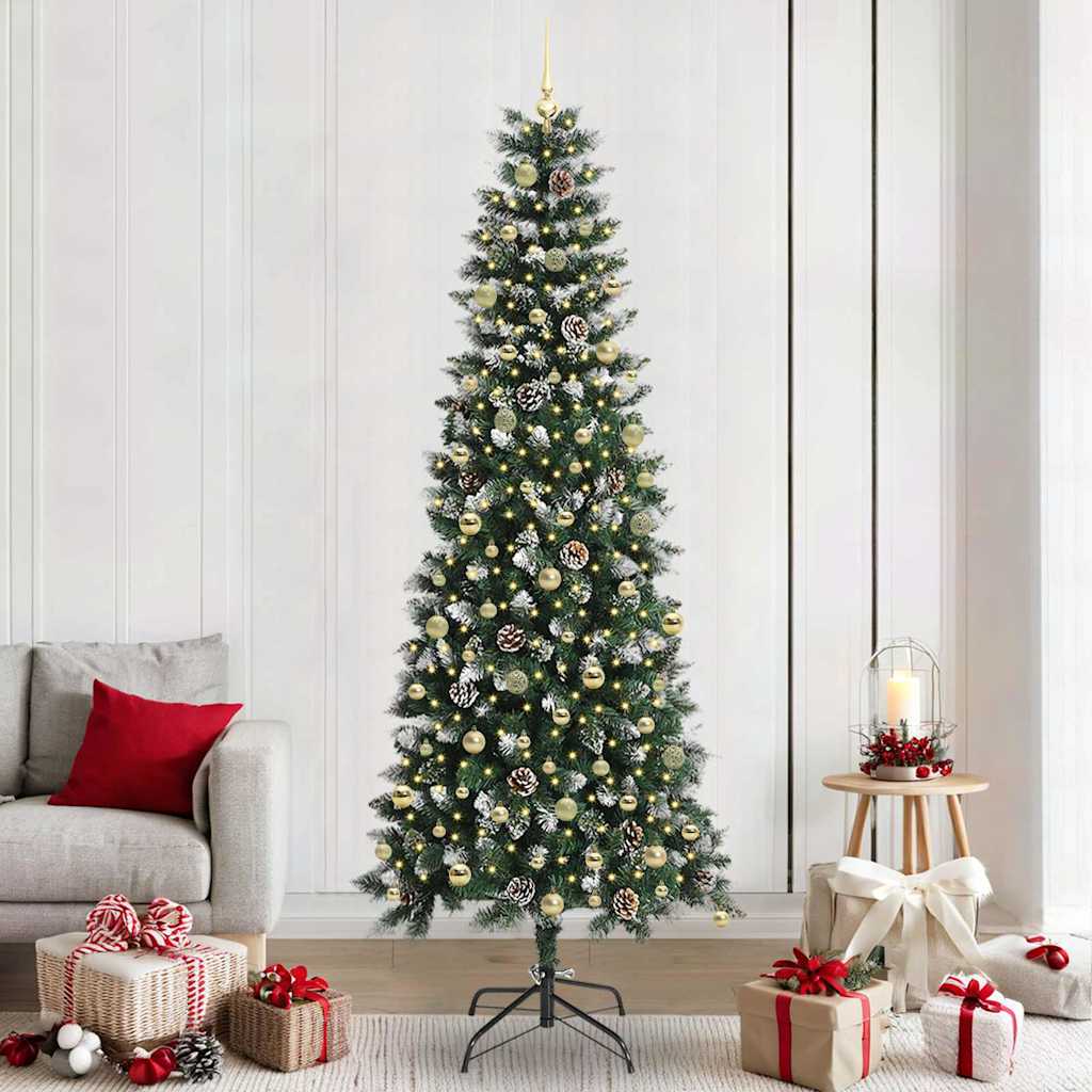Kunstig juletre grønn 96 x 96 x 240 cm PVC og plast og stål