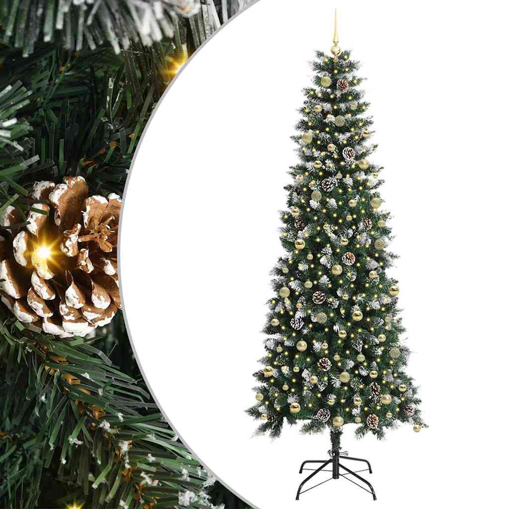Kunstig juletre grønn 96 x 96 x 240 cm PVC og plast og stål
