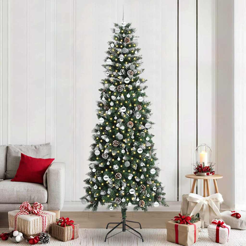 Kunstig juletre grønn 96 x 96 x 240 cm PVC og plast og stål
