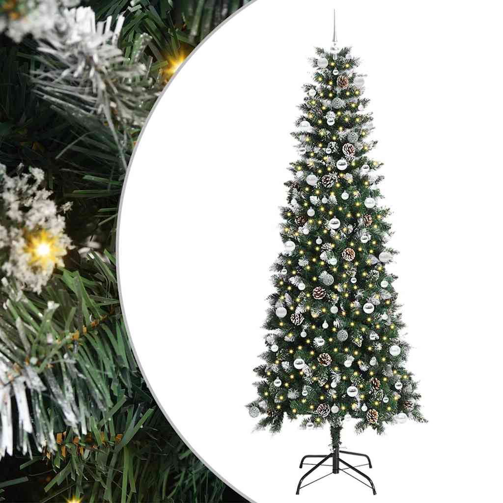 Kunstig juletre grønn 96 x 96 x 240 cm PVC og plast og stål