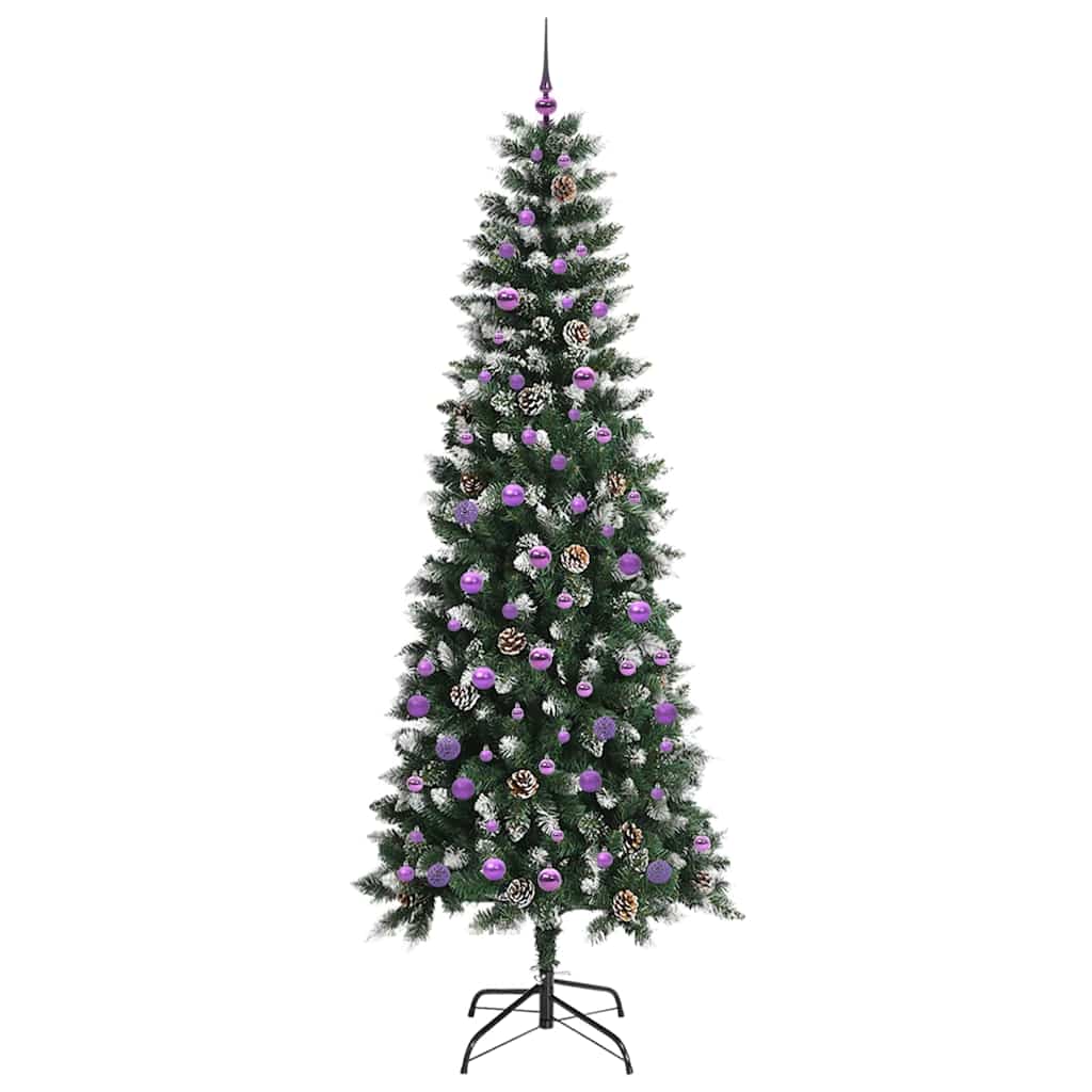Kunstig juletre med 300 LED grønn 240 cm PVC og plast og stål