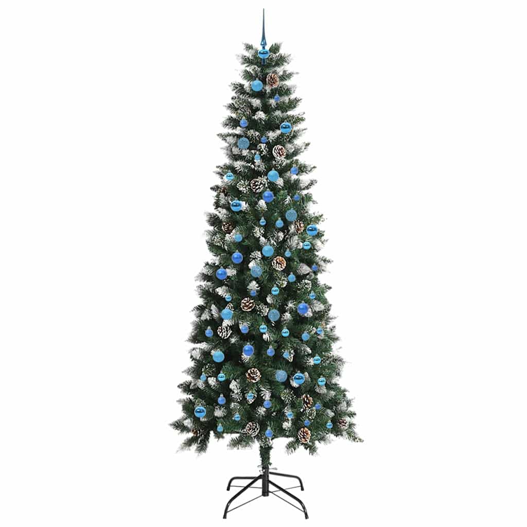 Kunstig juletre med 300 LED grønn 240 cm PVC og plast og stål