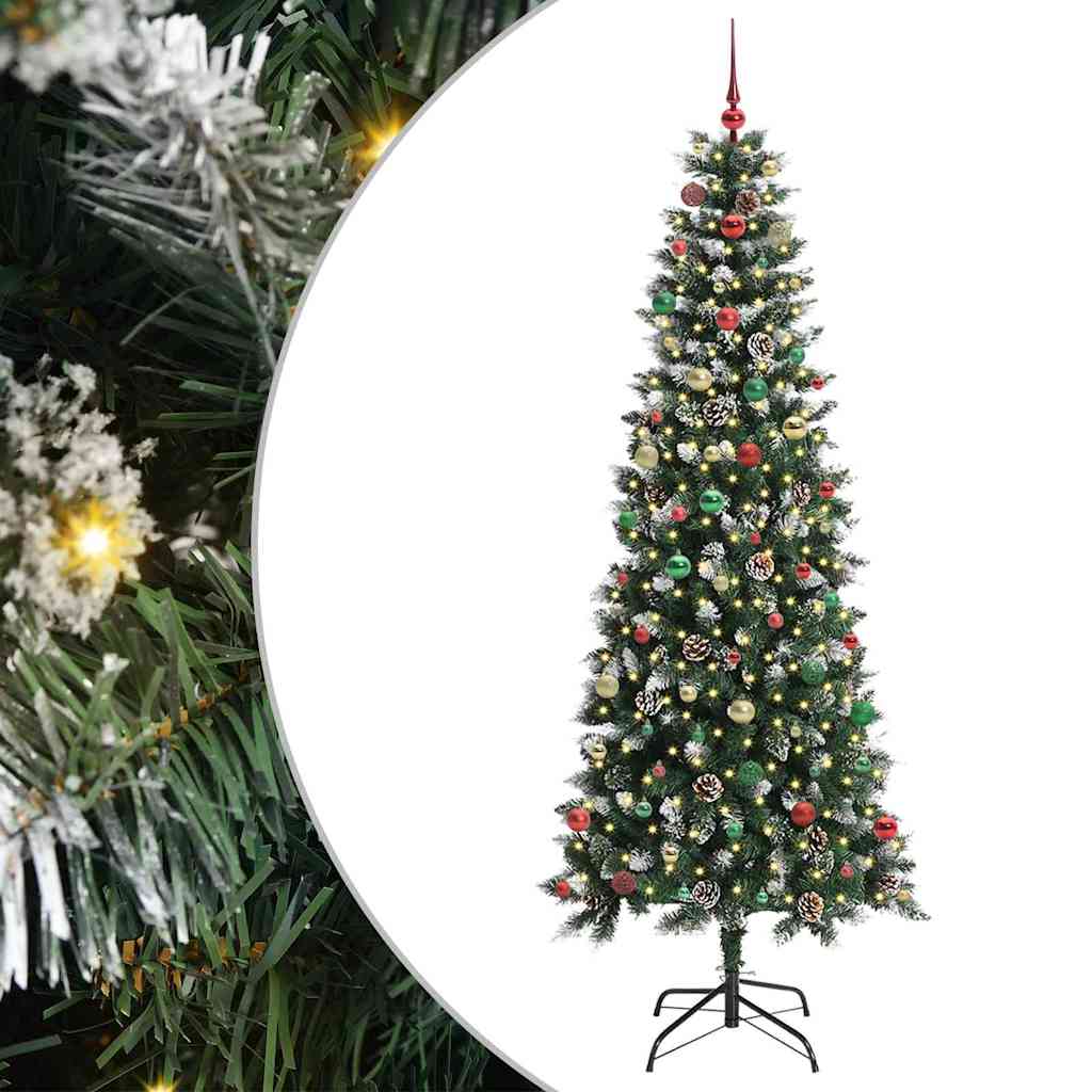 Kunstig juletre grønn 96 x 96 x 240 cm PVC og plast og stål