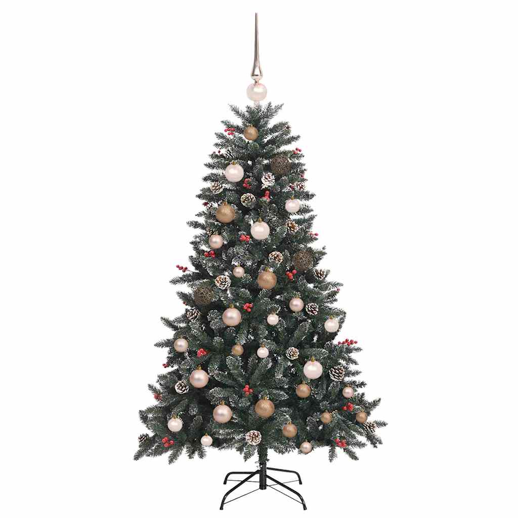 Kunstig juletre med 150 LED grønn 150 cm PVC og plast og stål