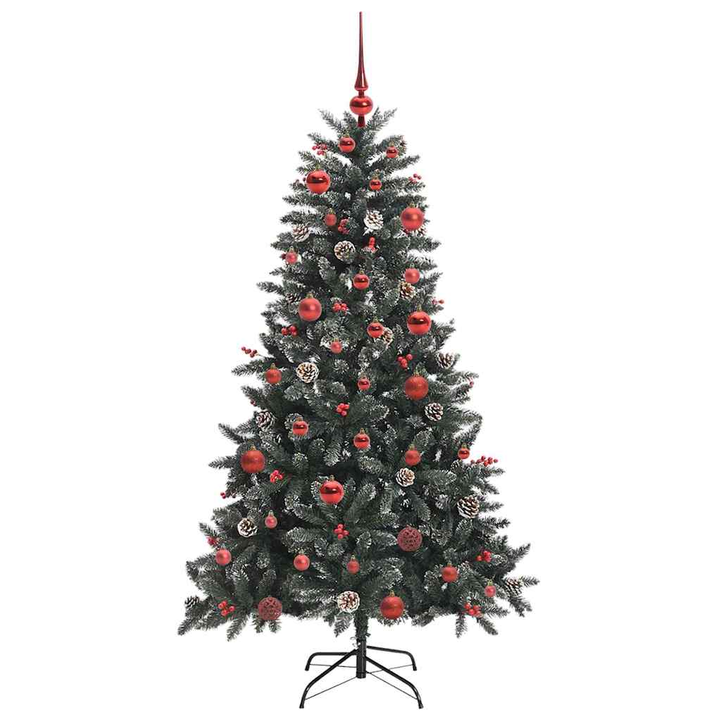 Kunstig juletre med 150 LED grønn 150 cm PVC og plast og stål