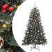 Kunstig juletre med 150 LED grønn 150 cm PVC og plast og stål